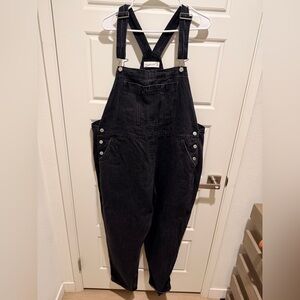 Abercrombie Washed Black Denim Overalls